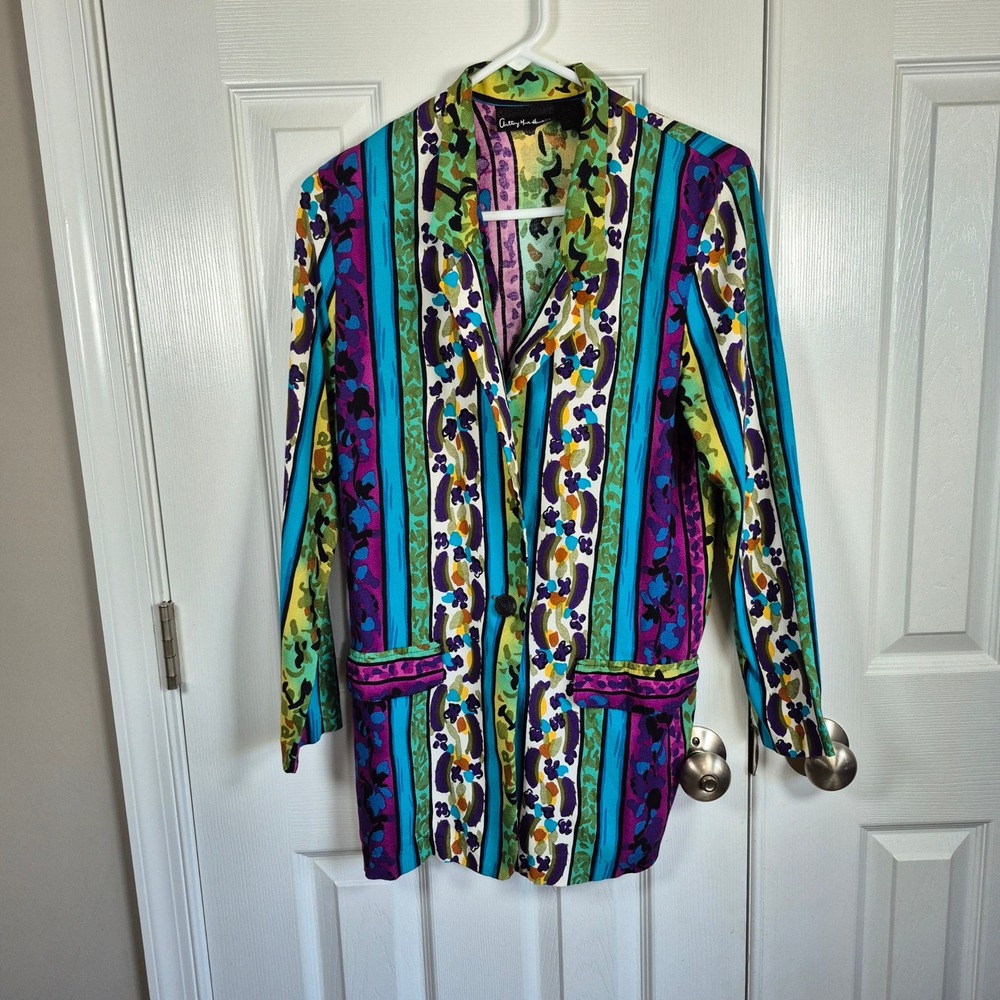 Vintage Anthony Mark Hankins‎ multicolor blazer women's 12